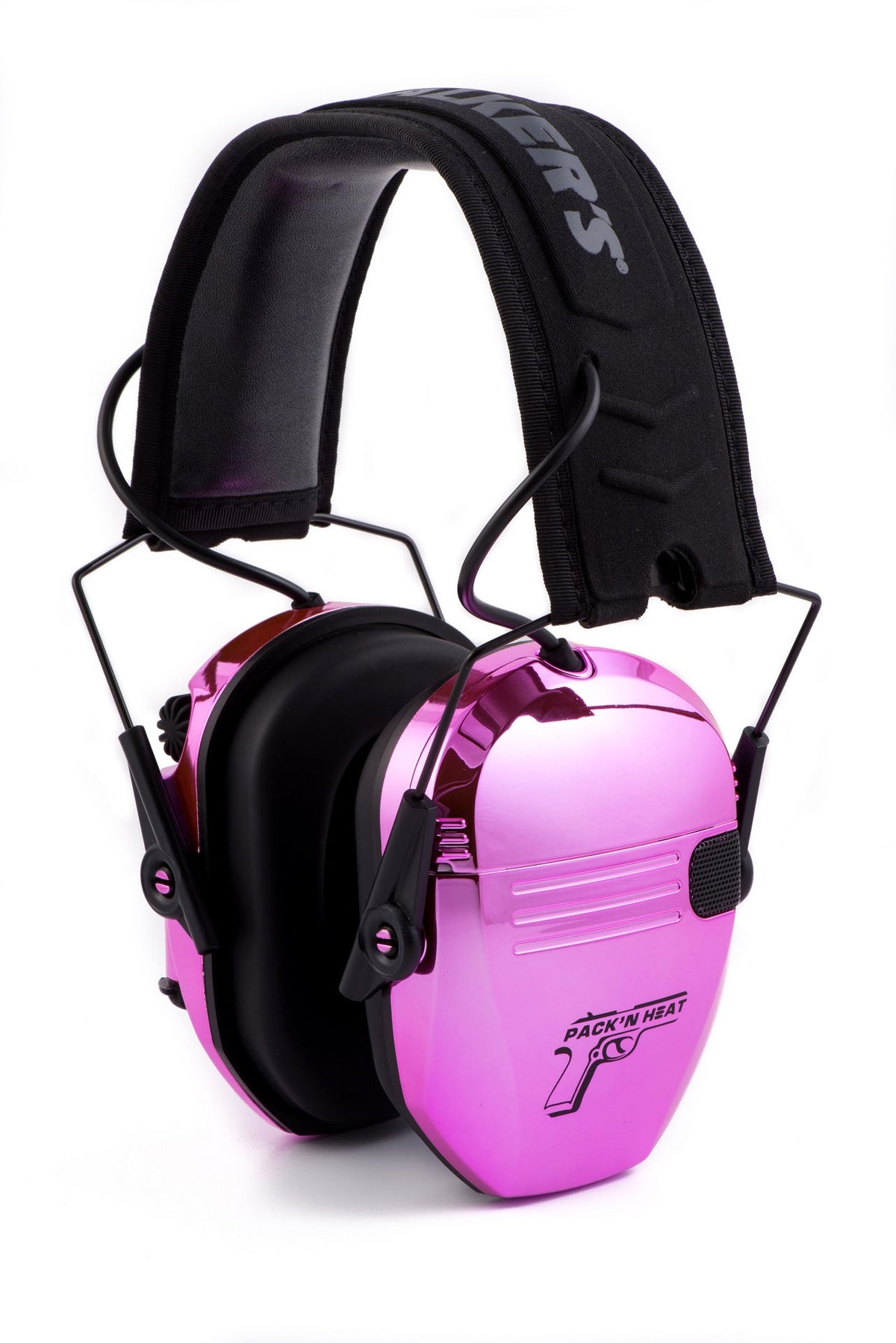 PackNHeat Pink Chrome Electronic Earmuff and Safety Glasses Set