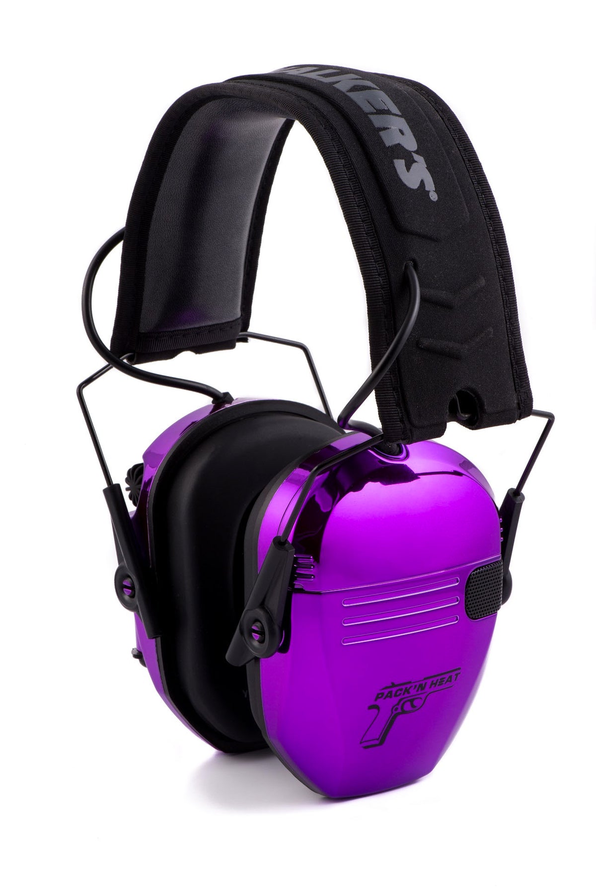 PackNHeat Dark Purple Chrome Electronic Earmuff and Safety Glasses Set