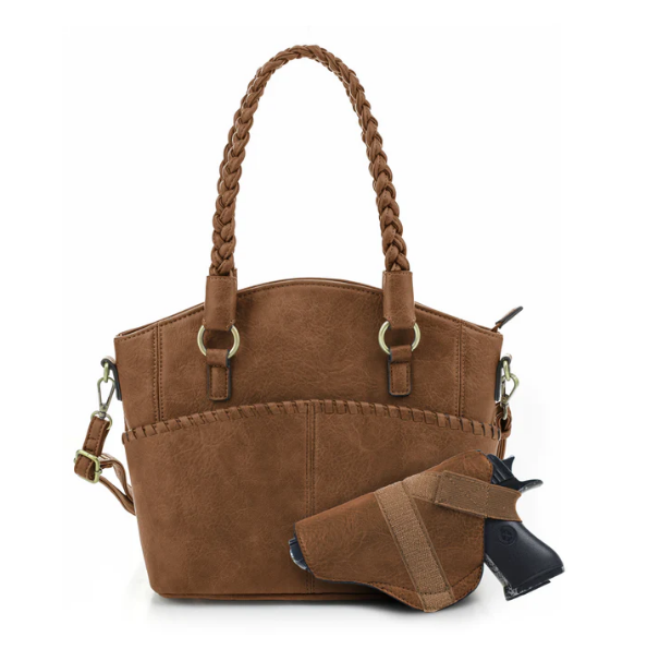 Jessie & James Bella CCW Tote Bag Tan (10.3x13x5.3)