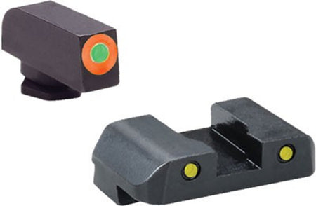 AmeriGlo Spartan Tactical Glock Sights ProGlo Orange Front Pro-Op Yellow Rear