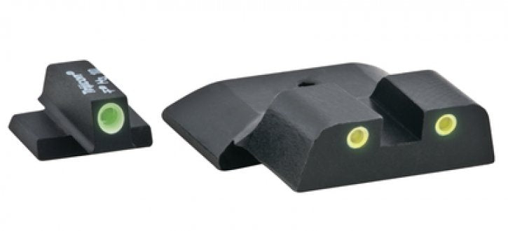 AmeriGlo S&W M&P Bowie Classic Night Sights Green/Yellow