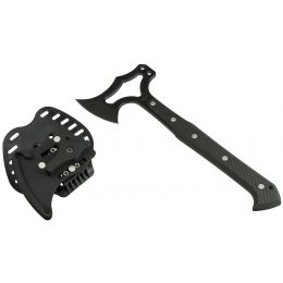 Hogue EX-T01 S-7 Tomahawk Black Finish Poly Magnetic Sheath G10 Black Handle