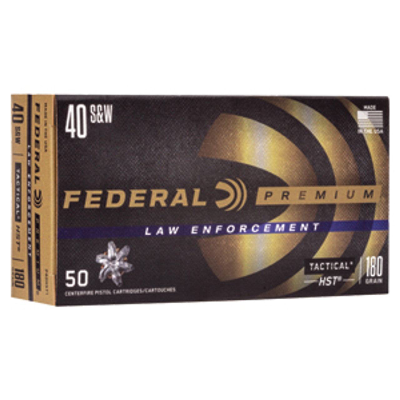 Federal .40 S&W Handgun Ammo Premium LE Tactical HST JHP 180 grain 