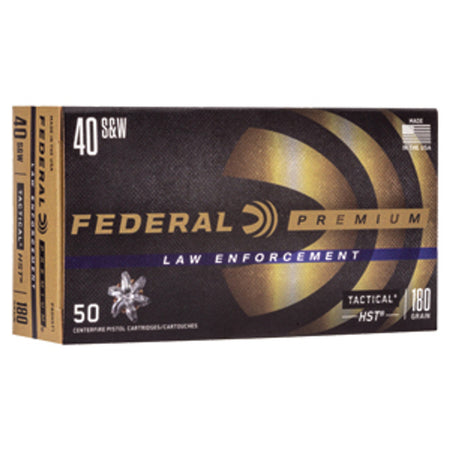 Federal .40 S&W Handgun Ammo Premium LE Tactical HST JHP 180 grain 