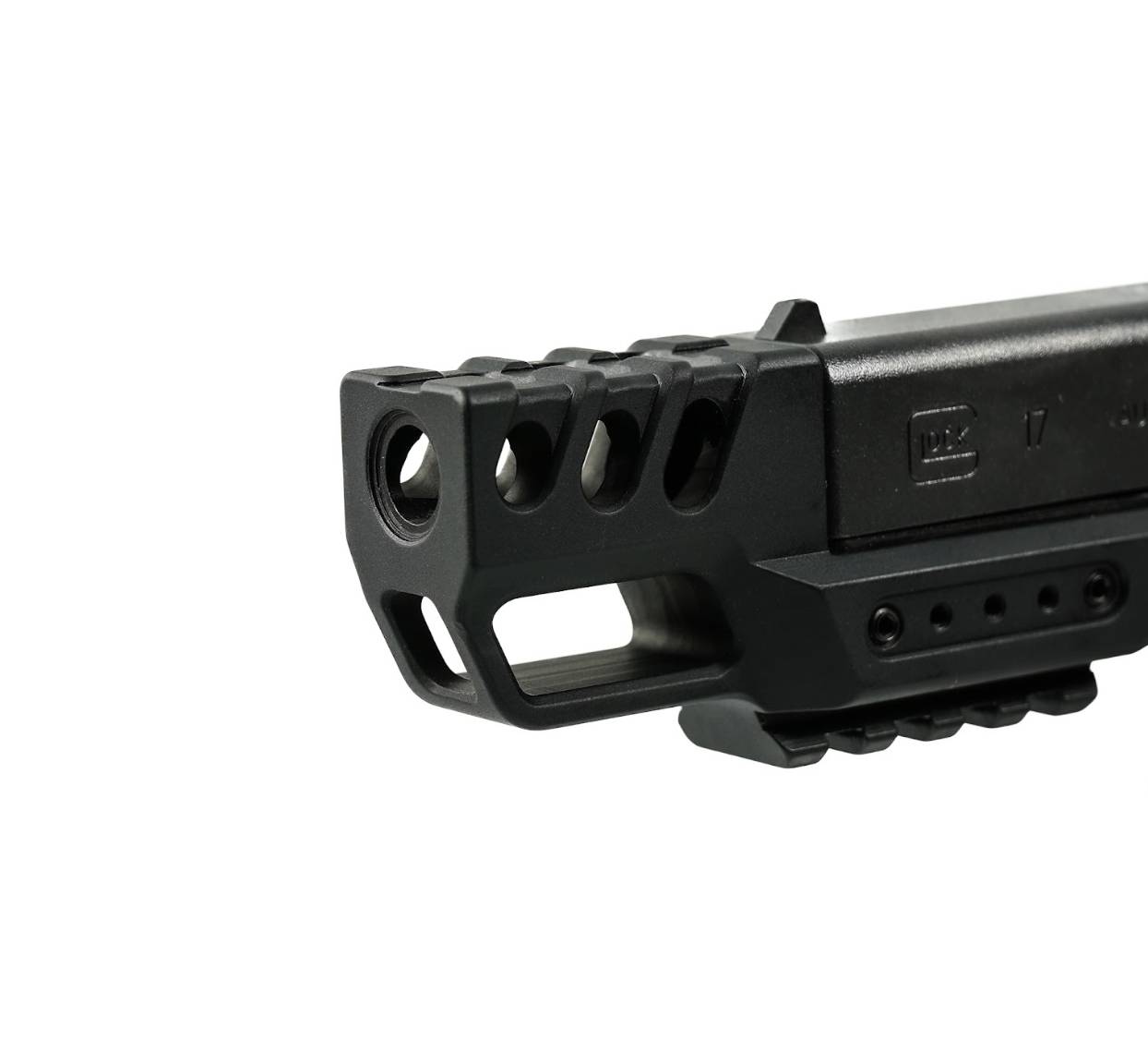 Armaspec Black FMC-G17 Frame-Mounted Compensator for Glock 17