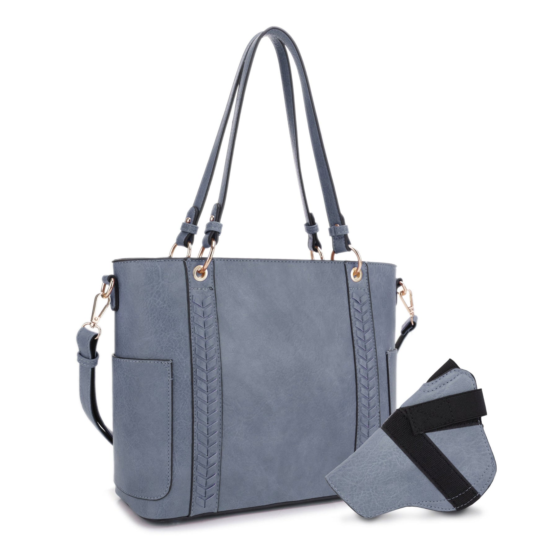 Jessie & James Austin CCW Lock and Key Tote Bag Blue (10.75x13x5)