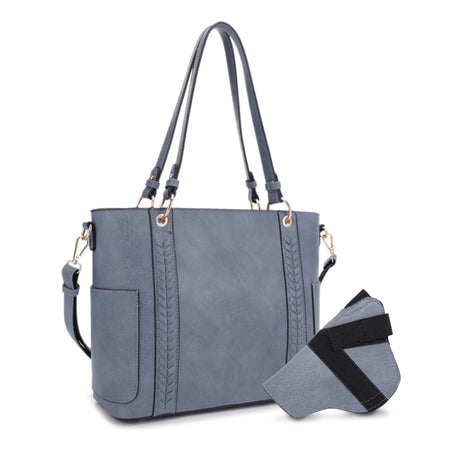 Jessie & James Austin CCW Lock and Key Tote Bag Blue (10.75x13x5)