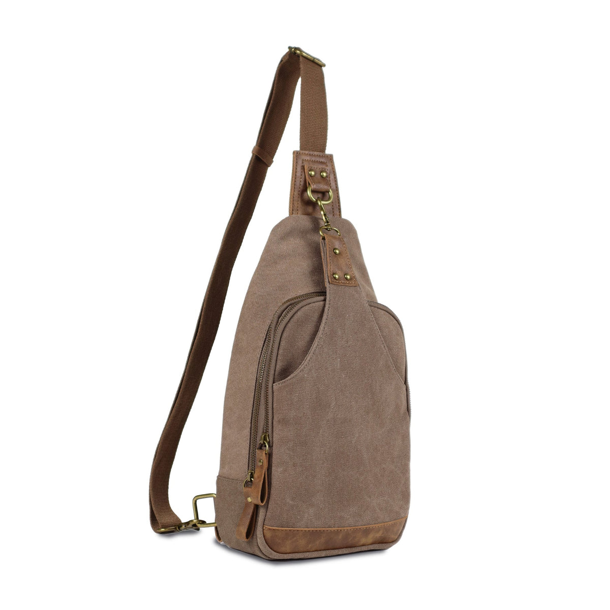 Jessie & James Glacier Canvas CCW Sling Bag Khaki (15x8x3.5)
