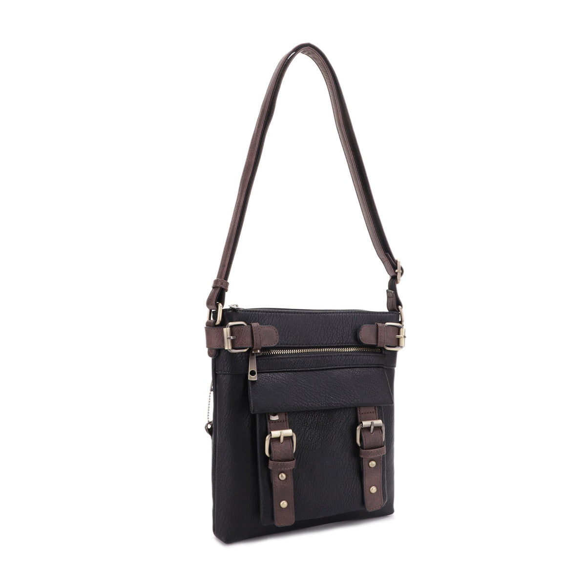 Jessie & James Hannah CCW Lock and Key Crossbody Bag Black (11x9x1.5)
