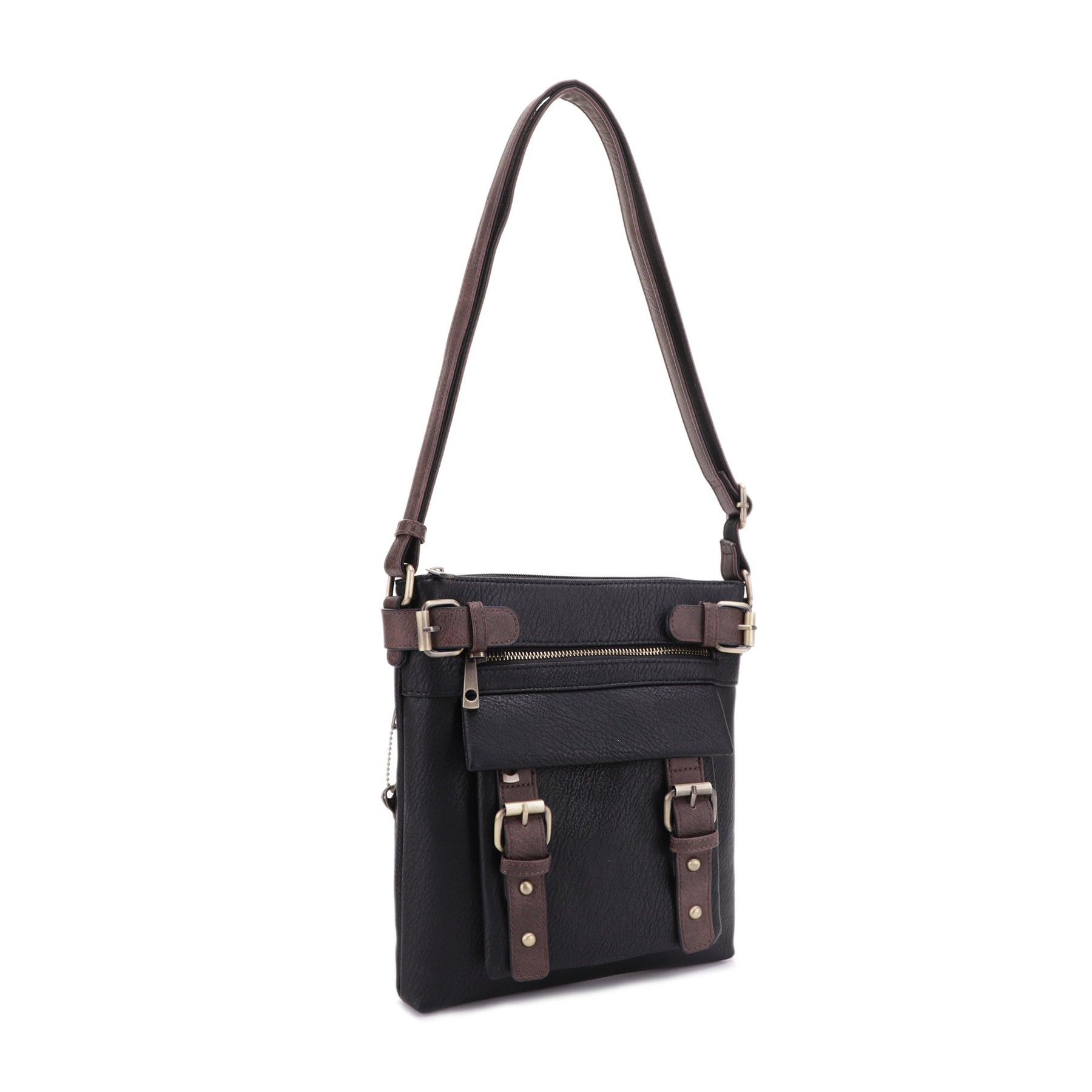 Jessie & James Hannah CCW Lock and Key Crossbody Bag Black (11x9x1.5)