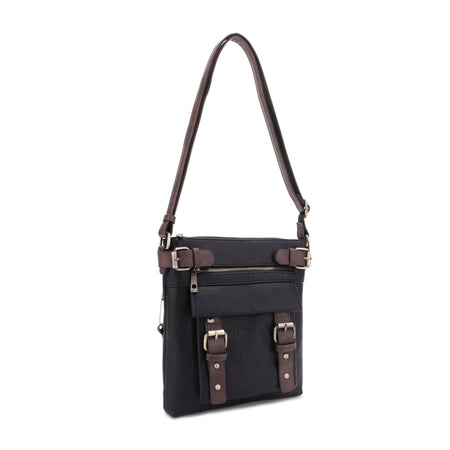 Jessie & James Hannah CCW Lock and Key Crossbody Bag Black (11x9x1.5)