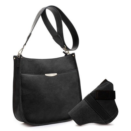 Jessie & James Ava CCW Lock and Key Crossbody Bag Black (11x11.5x2.75)