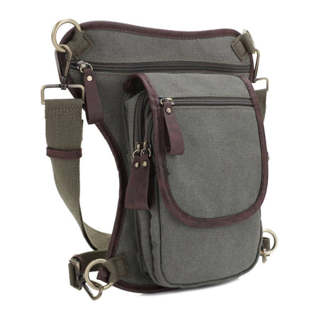 Jessie & James Cougar CCW Canvas Waist & Leg Bag Olive (11.5x10x2.5)
