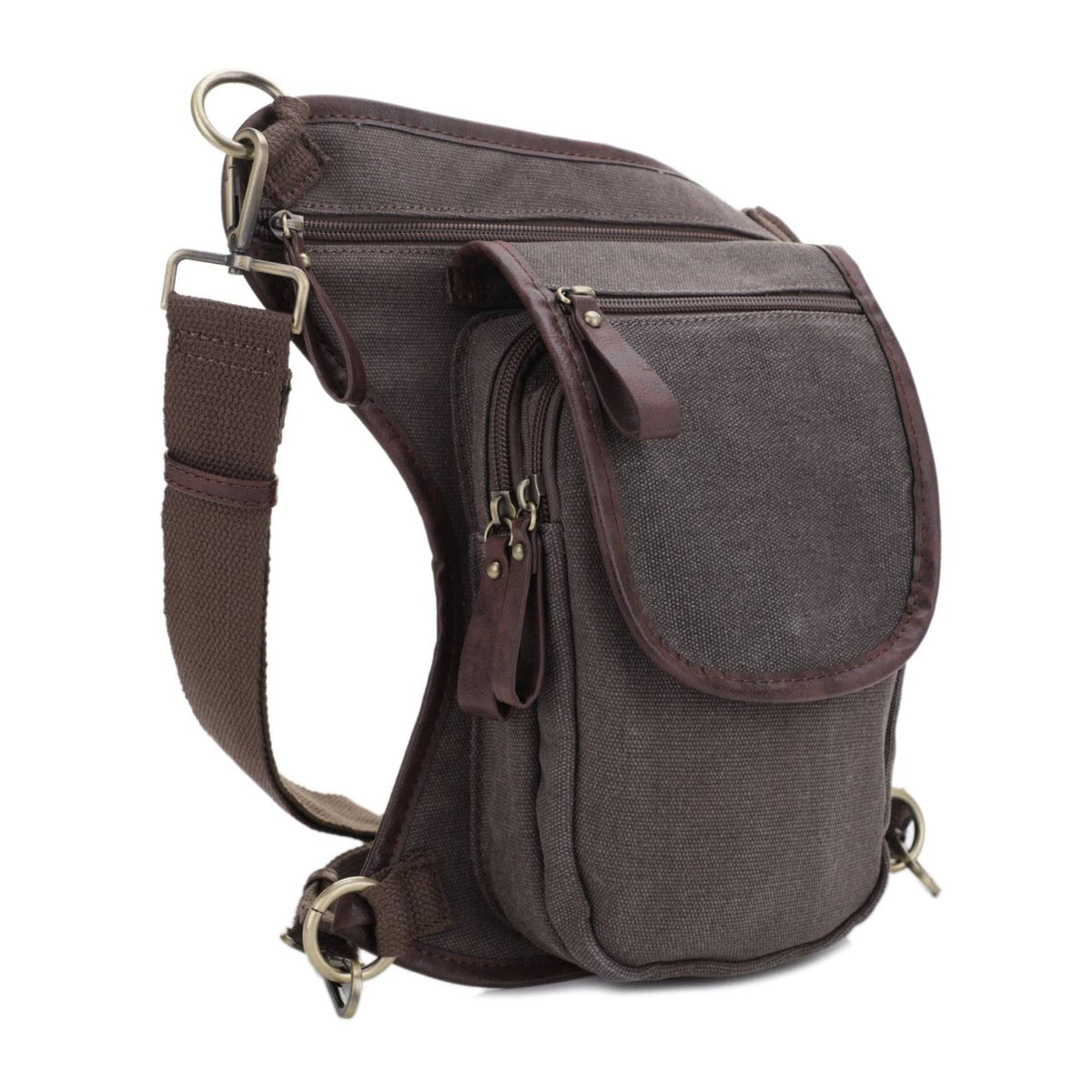 Jessie & James Cougar CCW Canvas Waist & Leg Bag Grey (11.5x10x2.5)