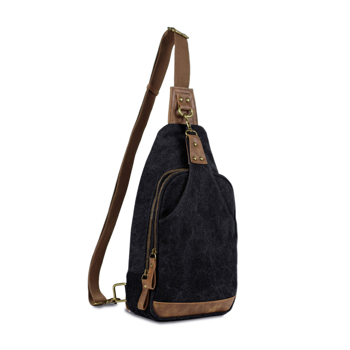 Jessie & James Glacier Canvas CCW Sling Bag Black (15x8x3.5)