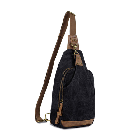 Jessie & James Glacier Canvas CCW Sling Bag Black (15x8x3.5)