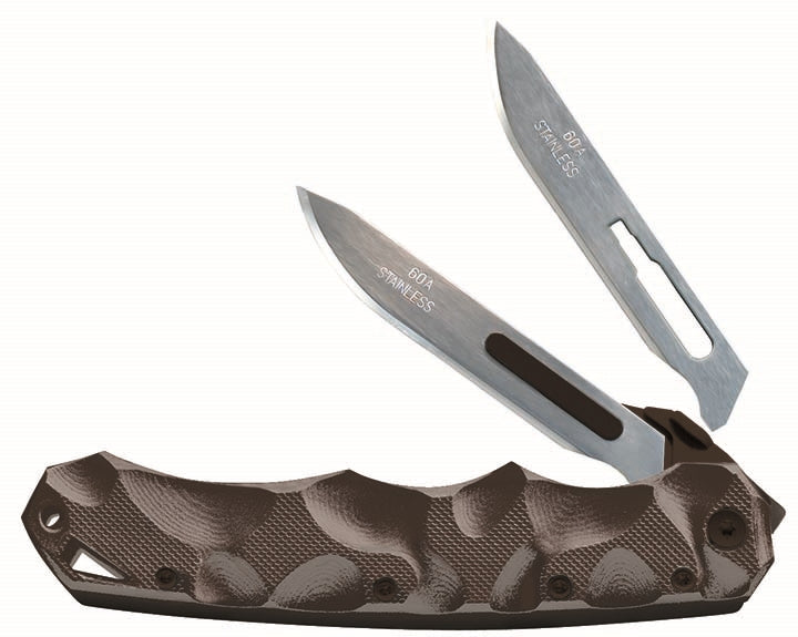 Havalon Piranta-Black Stag Interchangeable Blade Hunting Folder