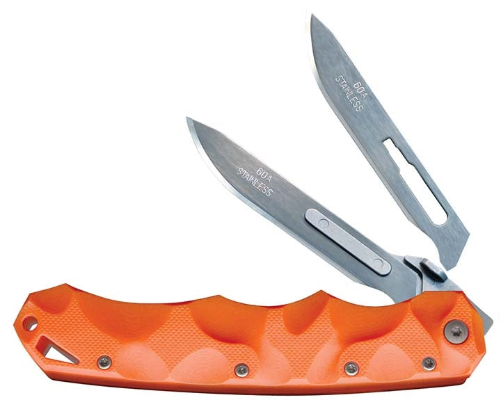 Havalon Piranta-Orange Stag Interchangeable Blade Hunting Folder