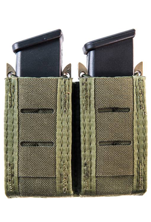 High Speed Gear Duty Double Pistol TACO OD Green Mag Pouch Concealed Bungee