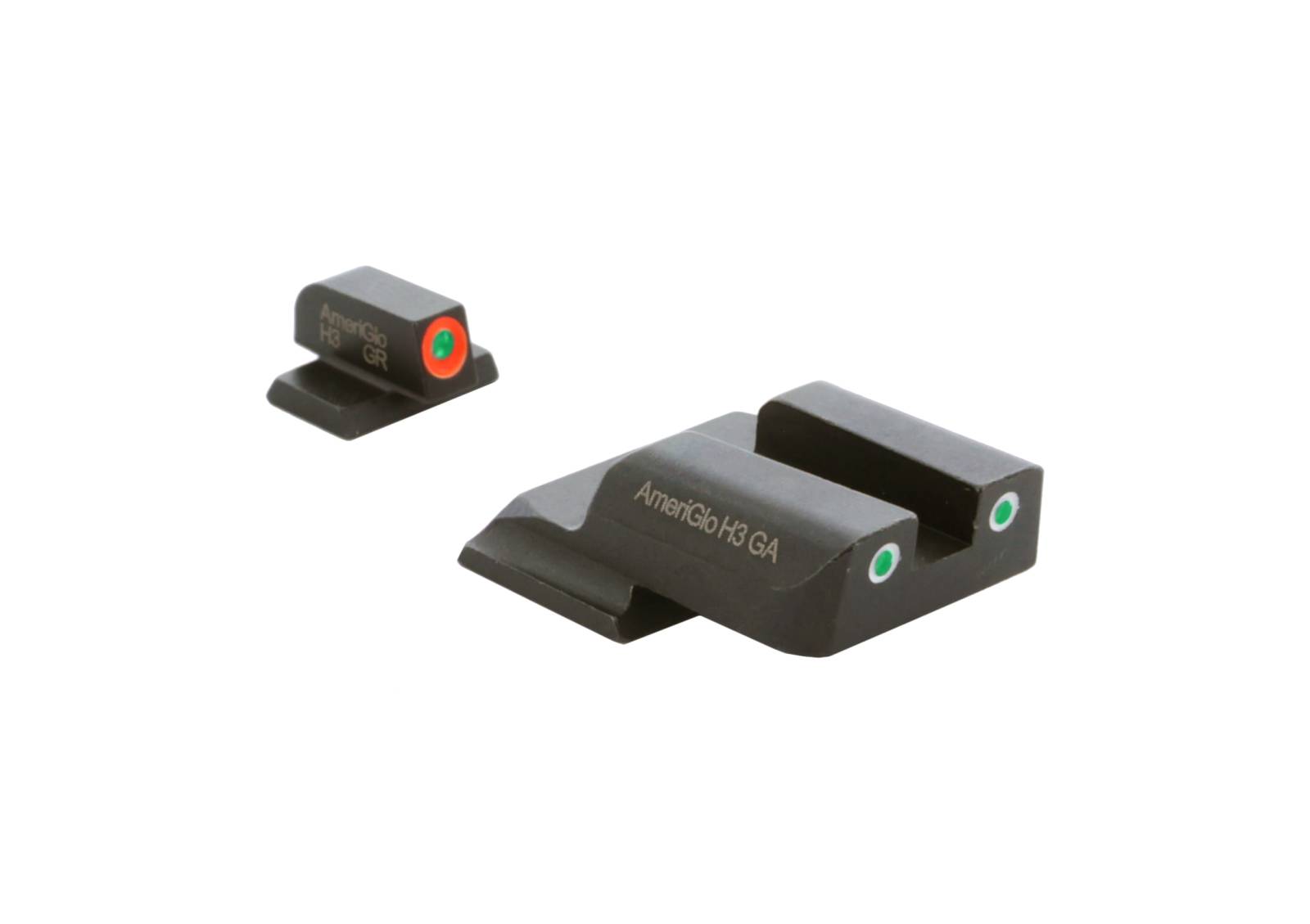 AmeriGlo S&W Shield ProGlo Orange Front Classic Green Rear Sight Set