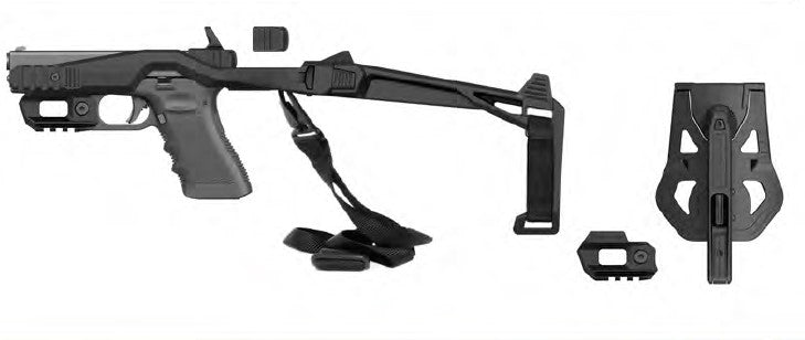 Recover Tactical 20/20H Glock Pistol Stabilizer Brace Kit w/ Sling, Side Picatinny Rails & G7 Holster