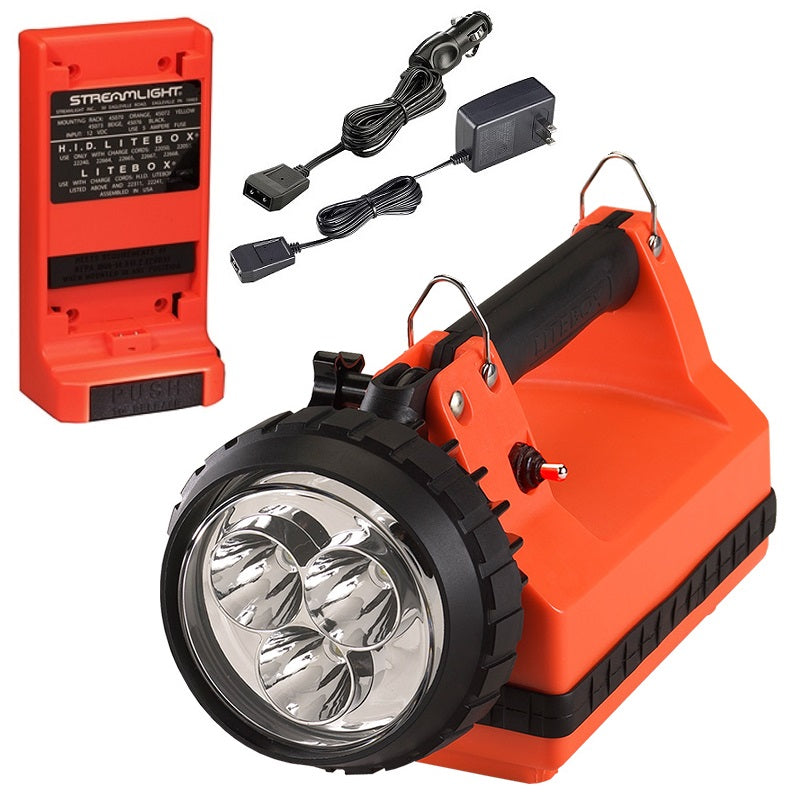 Streamlight E-Spot Firebox Orange Rechargeable Area Light System 120V AC 12V DC