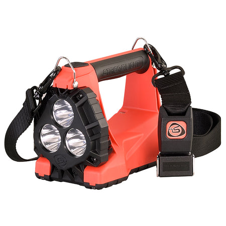 Streamlight Vulcan 180 12V DC Vehicle Mount System with Left Shoulder Strap and Rack Orange