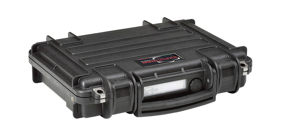 Explorer Single Pistol Case Black Two Layers Foam US Flag 11.81"x8.27"x2.28"