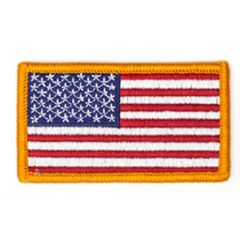 Tac Shield Reverse American Flag Patch Red White Blue 3.25 x 1.8125 In