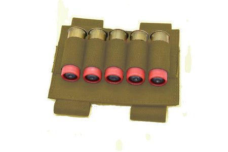 Tac Shield 5-Shell Tactical Shotgun Stock Holder Coyote Color