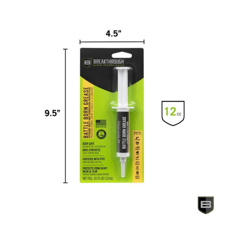 Breakthrough Clean Battle Born Synthetic Grease Fortified with PTFE 12cc Syringe