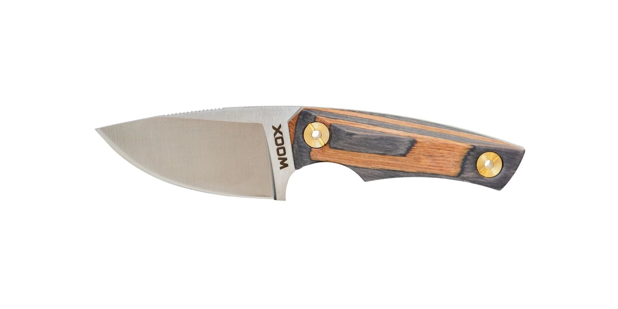 WOOX Bad Boy Drop Point Fixed Blade Knife with Tiger Wood Handle