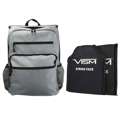 NcStar Guardian Discrete Gray Backpack with Level IIIA 10x12 Ballistic Panels