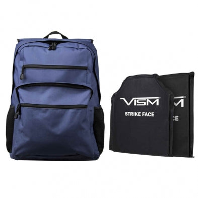 NcStar Guardian Navy Backpack Discreet Carry with Level IIIA Ballistic Soft Panels 10"x12"