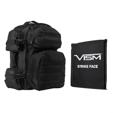 NcStar Black Tactical Backpack with Soft Ballistic Panel and 6 Pockets
