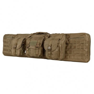 NcStar 46in Tan Double Carbine Nylon Case with Shoulder Straps and 3 Acc Pockets