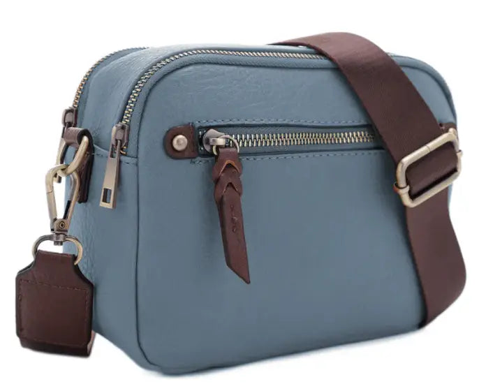 Jessie & James Beverly CCW Cross Body Camera Bag Teal (8.75Lx6.5Hx3W)