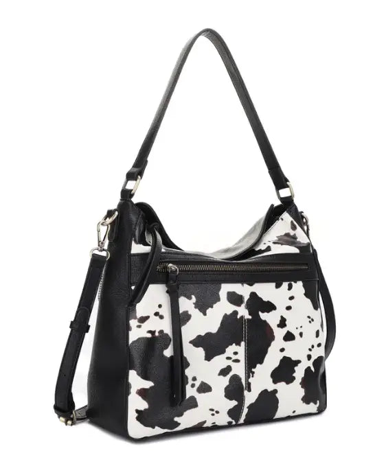 Jessie & James Dakota CCW Lock and Key Hobo Bag Black/Cow (12Hx13Wx5.5D)