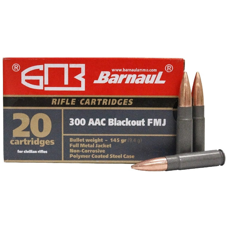 Barnaul .300 AAC Blackout BRN300BLKFMJ145 Full Metal Jacket FMJ 145 Grain