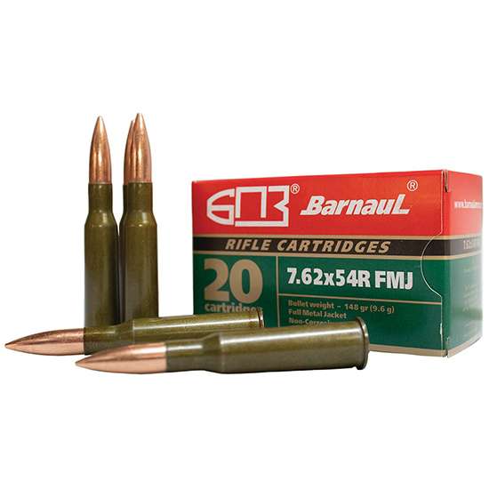 Barnaul 7.62x54mmR Rifle Ammo BARNAUL Full Metal Jacket FMJ 148 grain 