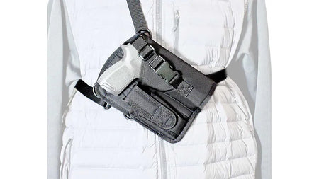 DeSantis Yukon Left-Hand Black Nylon Holster with Adjustable Harness for Large Semi-Auto