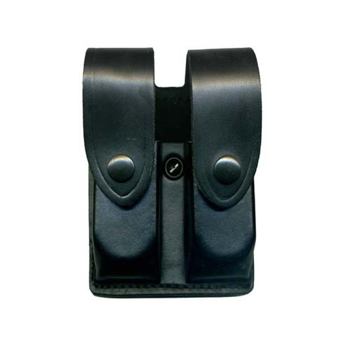 DeSantis Double Mag Pouch U41 Glock 17/22/37 Nickel Snap Basket Weave Black