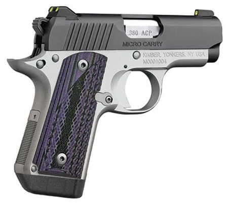 Kimber Micro Carry Advocate .380 ACP Pistol, Purple Grip
