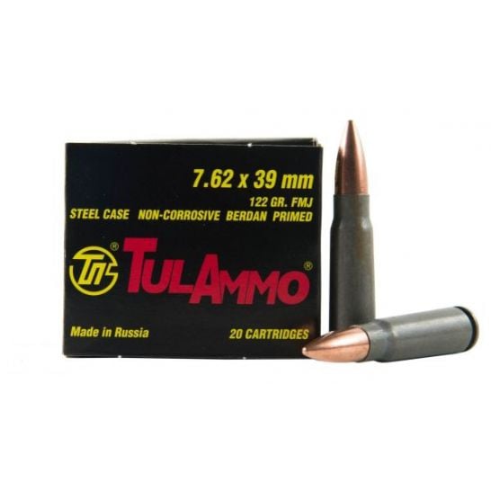 Tulammo 7.62x39mm Rifle Ammo TULAMMO Hollow Point JHP 122 grain 
