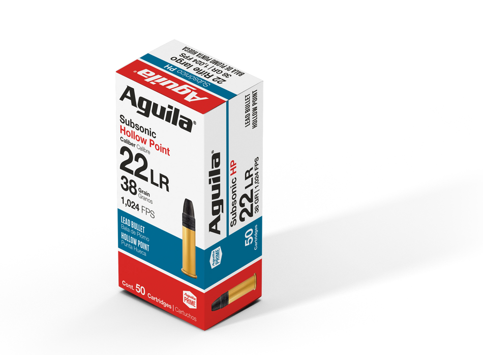 Aguila .22 Long Rifle 1B220268 Subsonic Hollow Point HP 38 Grain