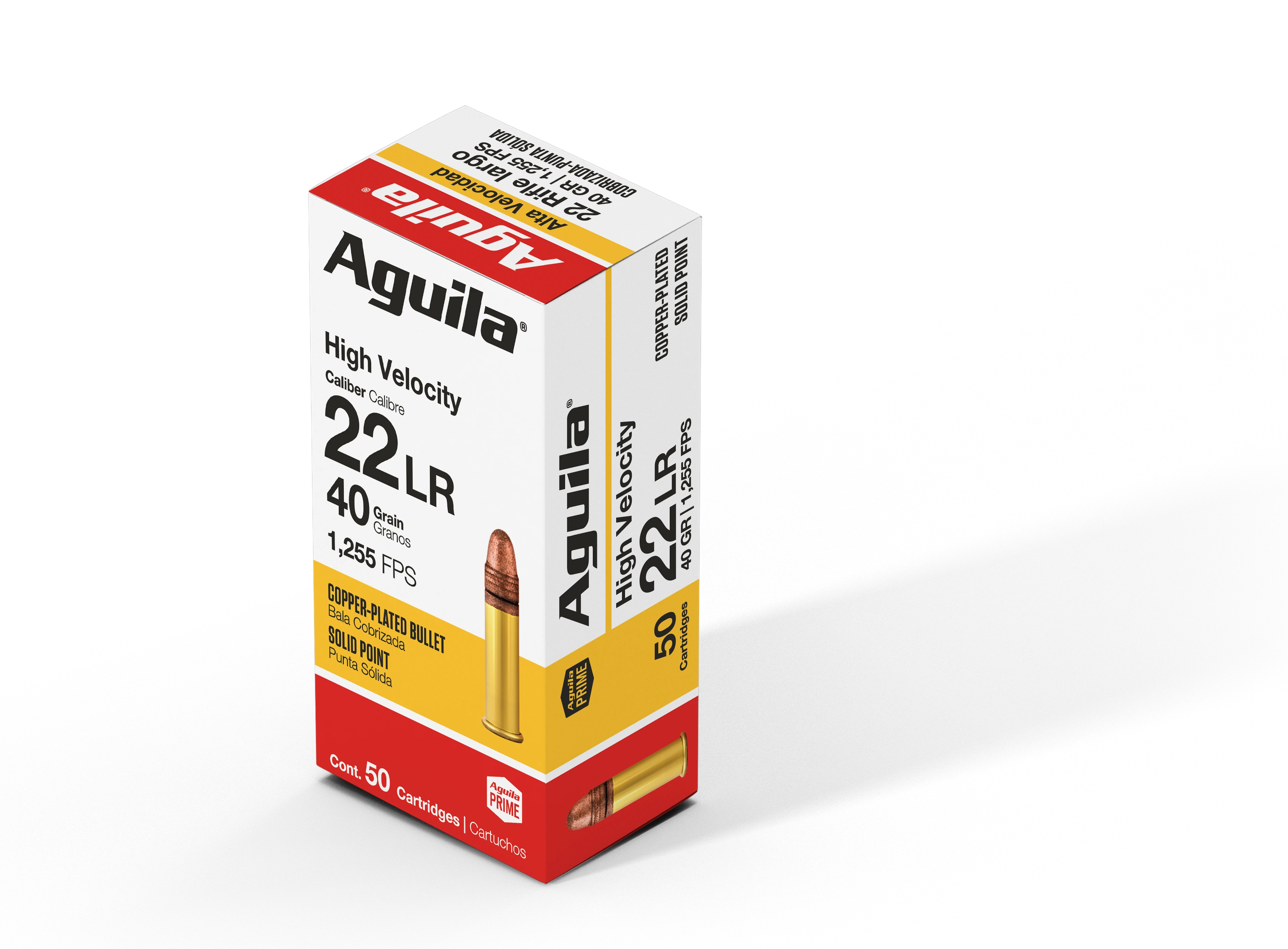 Aguila .22 Long Rifle 1B220328 Super Extra Hi-Velocity Copper Plated Solid Point 40 Grain