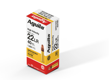 Aguila .22 Long Rifle 1B220328 Super Extra Hi-Velocity Copper Plated Solid Point 40 Grain