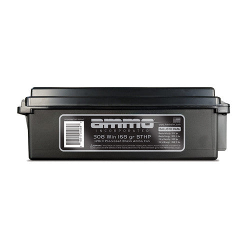 Ammo Inc .308 Win / 7.62x51mm Rifle Ammo  Hollow Point Boat Tail BTHP 168 grain 