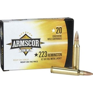 Armscor .223 Remington Rifle Ammo Centerfire Full Metal Jacket FMJ 62 grain 