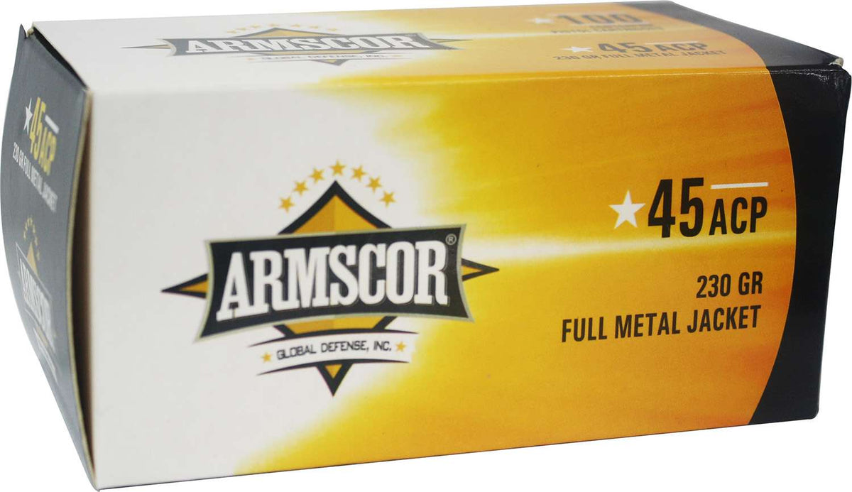 Armscor .45 ACP/Auto Handgun Ammo PERCISION Full Metal Jacket FMJ 230 grain 